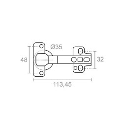 Bisagra cazoleta 35 mm BC05 | Superacodada soft-close