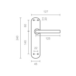 Manilla 606 latón satinado | Puertas de paso